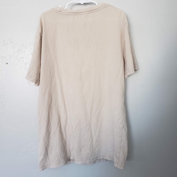 Cat & Jack Kids Large 10/12 Beige Short Sleeve T-shirt Make It Better World Top - Picture 4 of 5